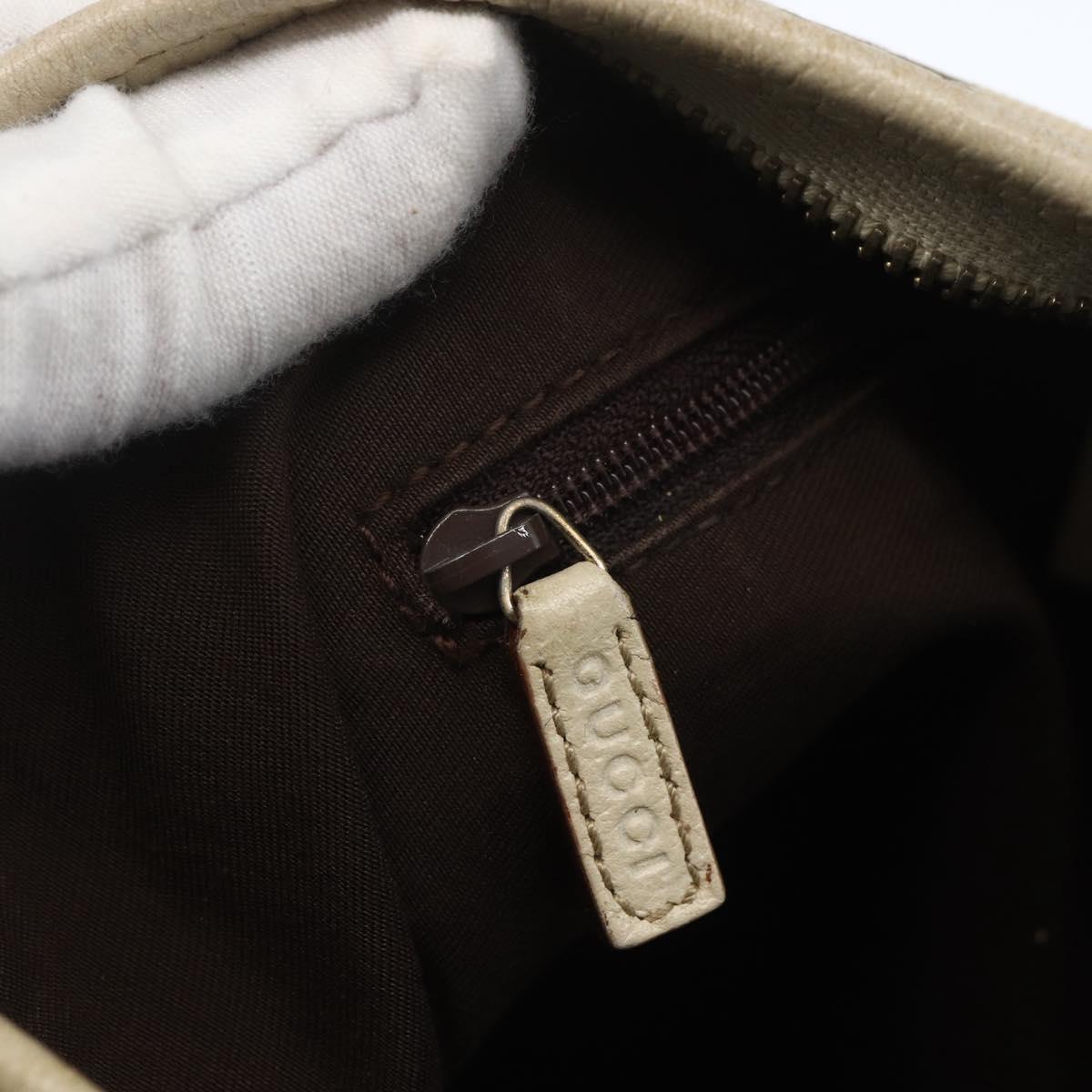 GUCCI GG Canvas Shoulder Bag Beige Gold 131326 Auth 167926