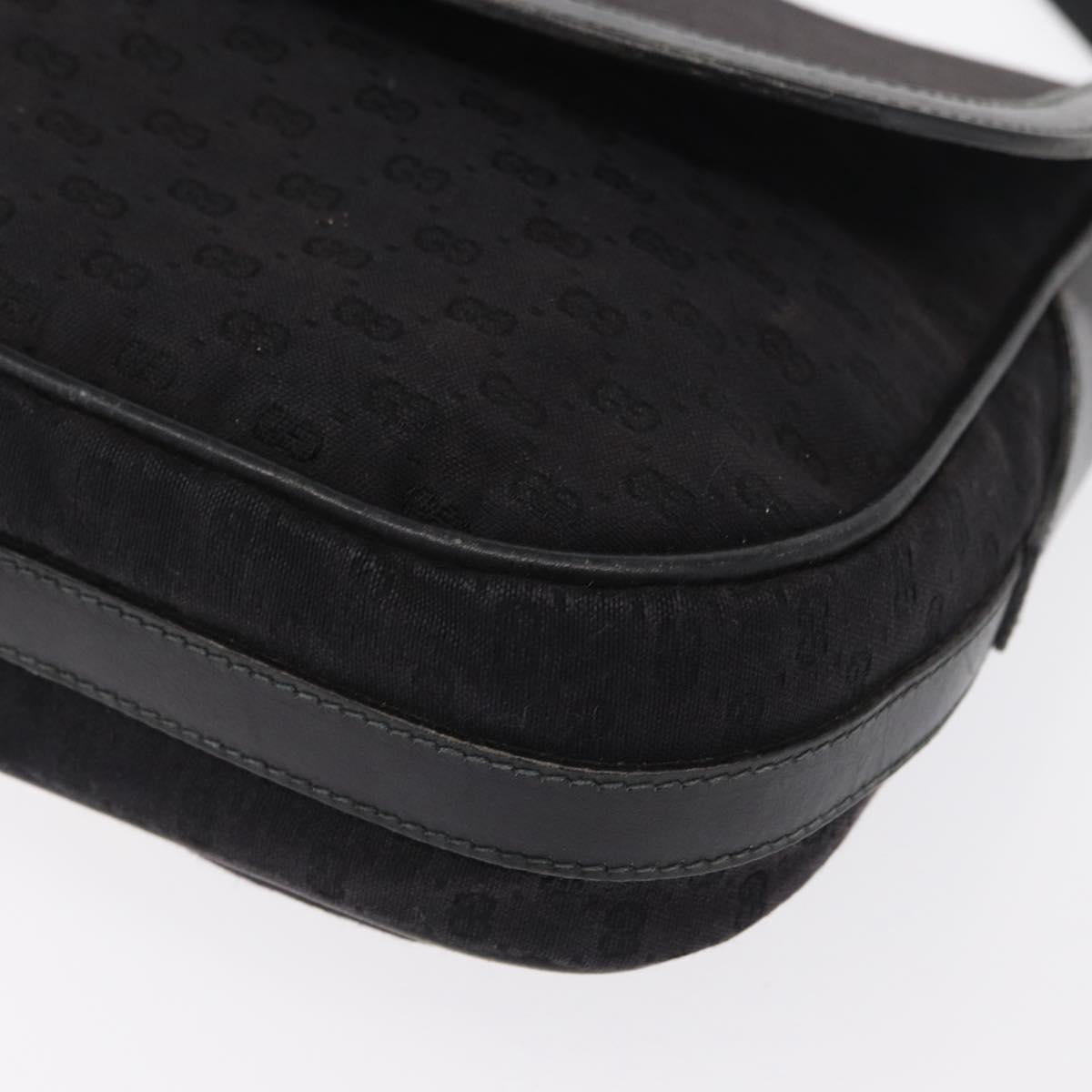 GUCCI Micro GG Supreme Web Sherry Line Bag PVC Black 001 754 6177 Auth 167928