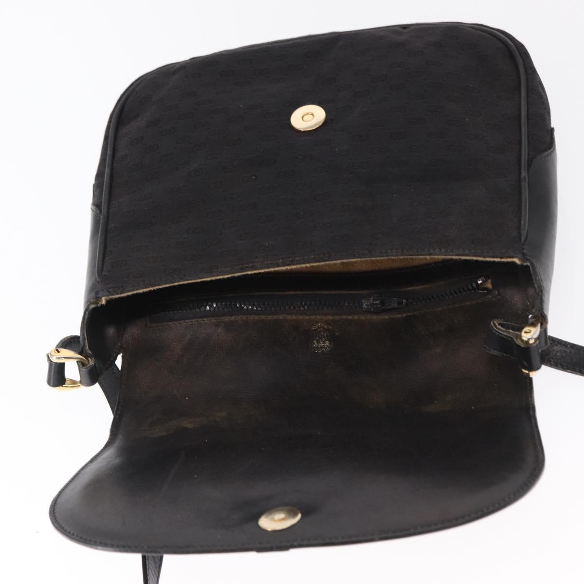 GUCCI Micro GG Supreme Web Sherry Line Bag PVC Black 001 754 6177 Auth 167928