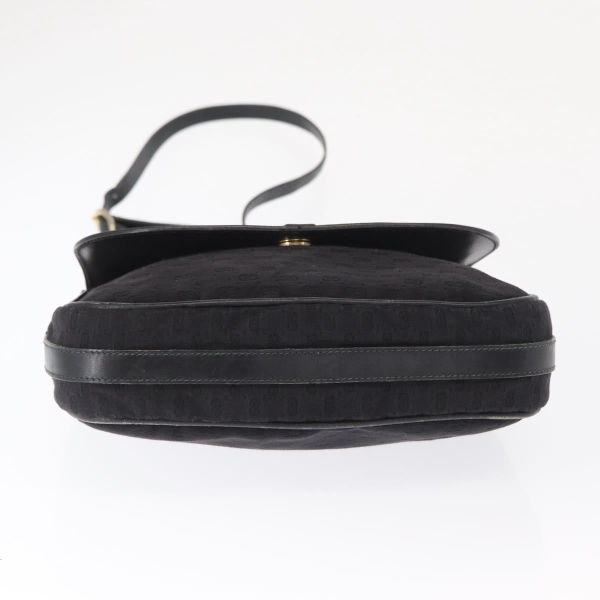 GUCCI Micro GG Supreme Web Sherry Line Bag PVC Black 001 754 6177 Auth 167928