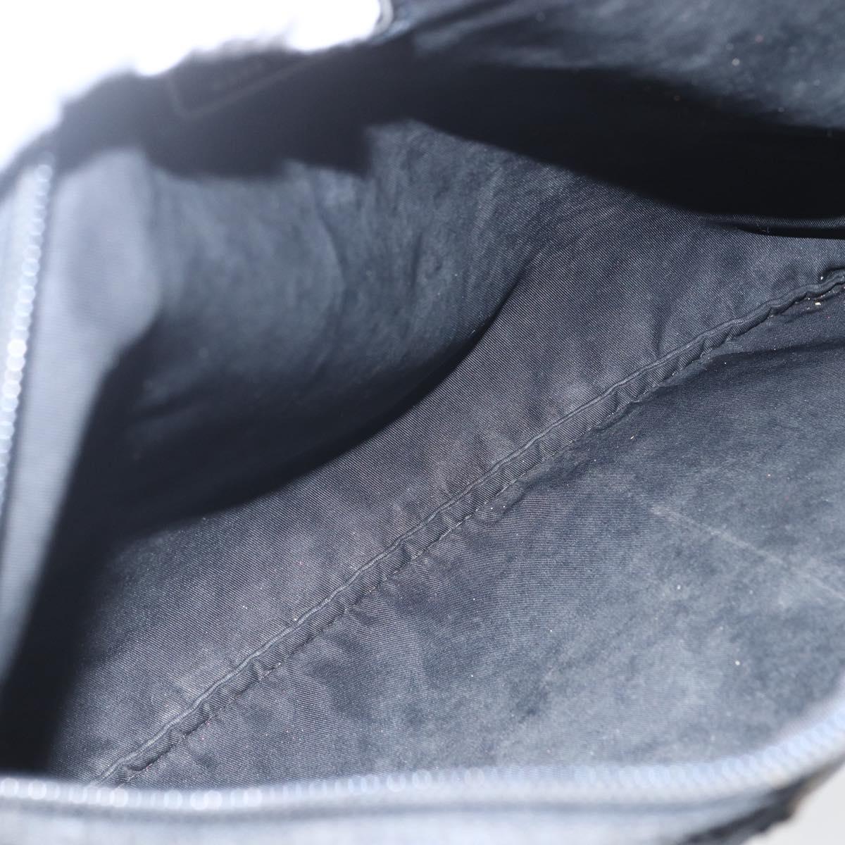 PRADA Shoulder Bag Nylon Black Silver Auth 167931