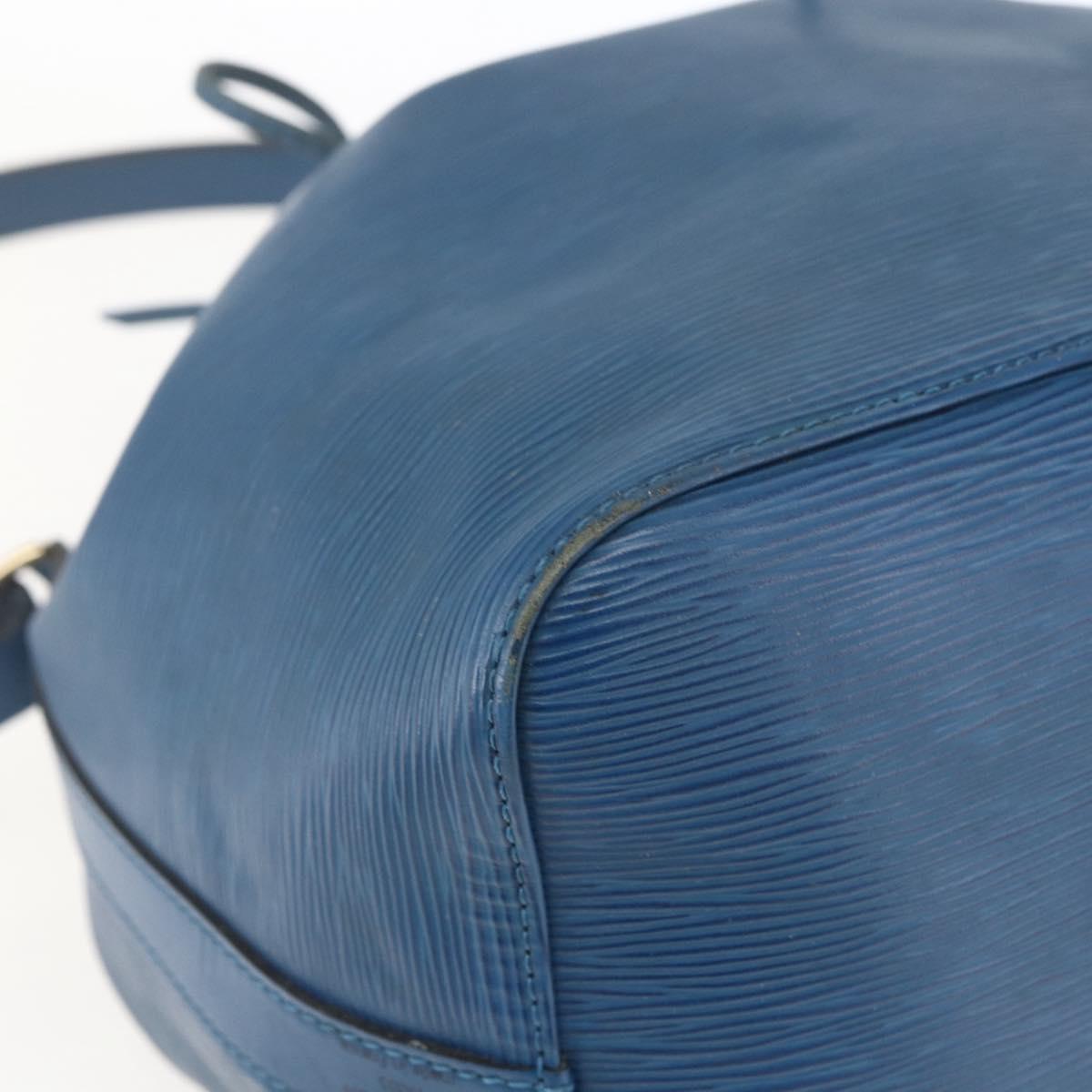 LOUIS VUITTON Epi Petit Noe Shoulder Bag Blue M44105 LV Auth 167935