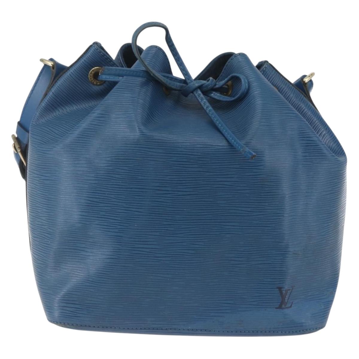 LOUIS VUITTON Epi Petit Noe Shoulder Bag Blue M44105 LV Auth 167935