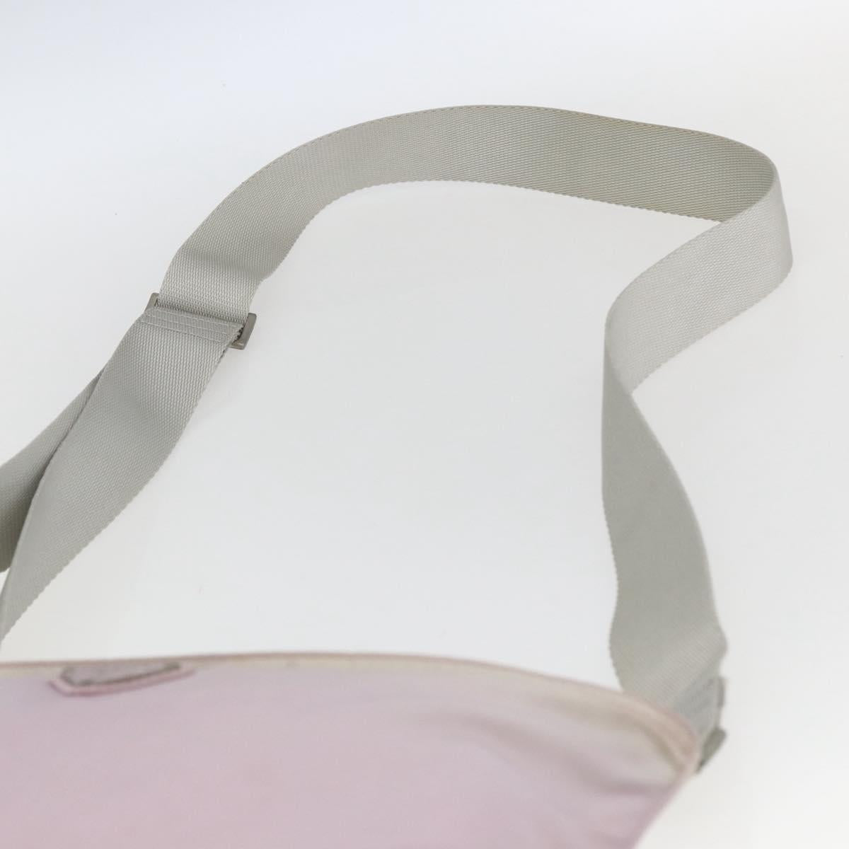 PRADA Shoulder Bag Nylon Pink Silver Auth 167937