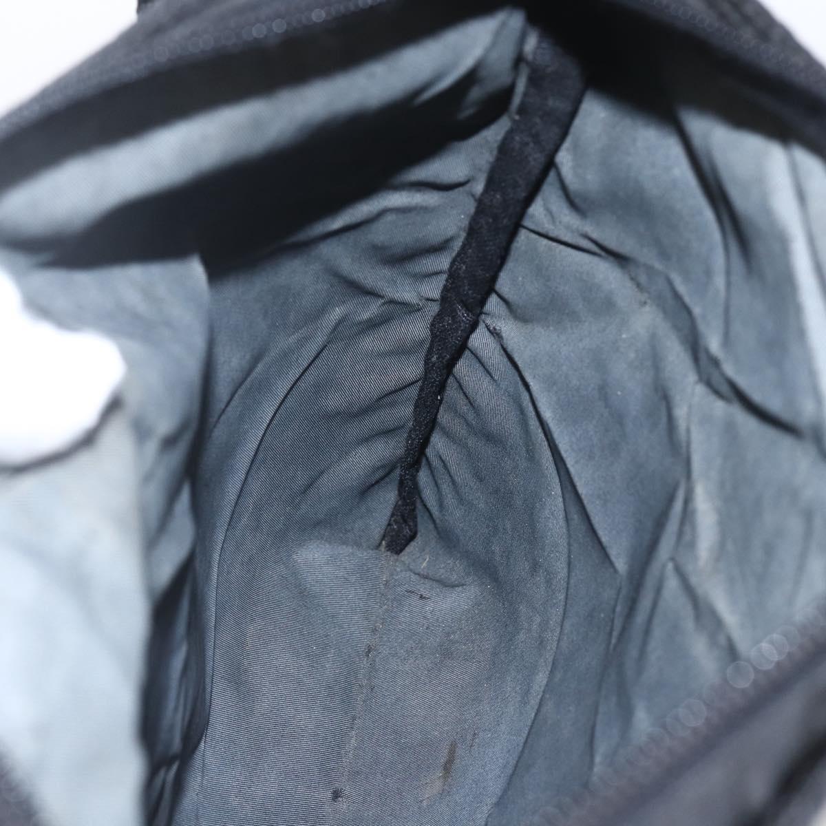 PRADA Shoulder Bag Nylon Black Silver Auth 167943
