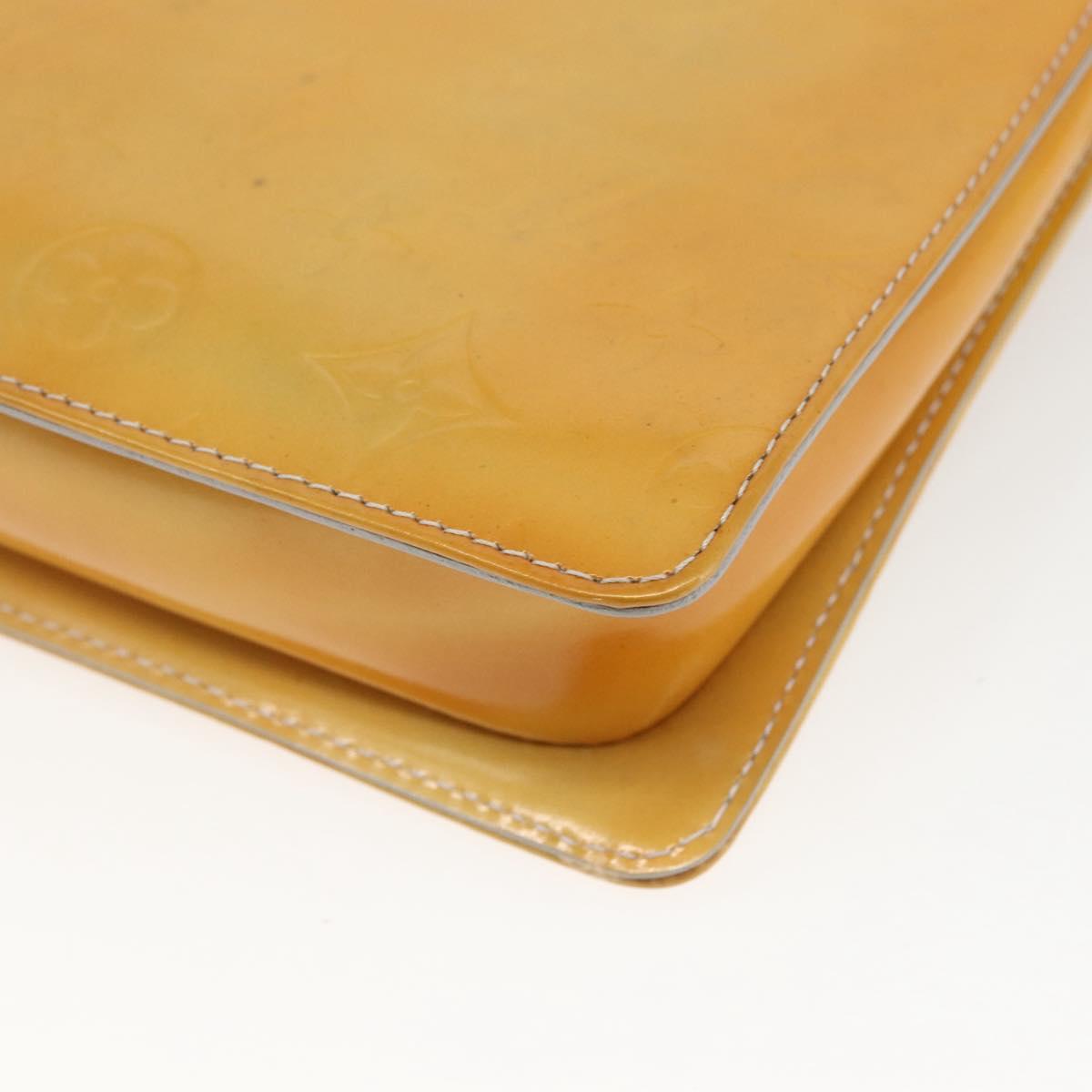 LOUIS VUITTON Monogram Vernis Motto Accessory Pouch Gris M91030 LV Auth 167946