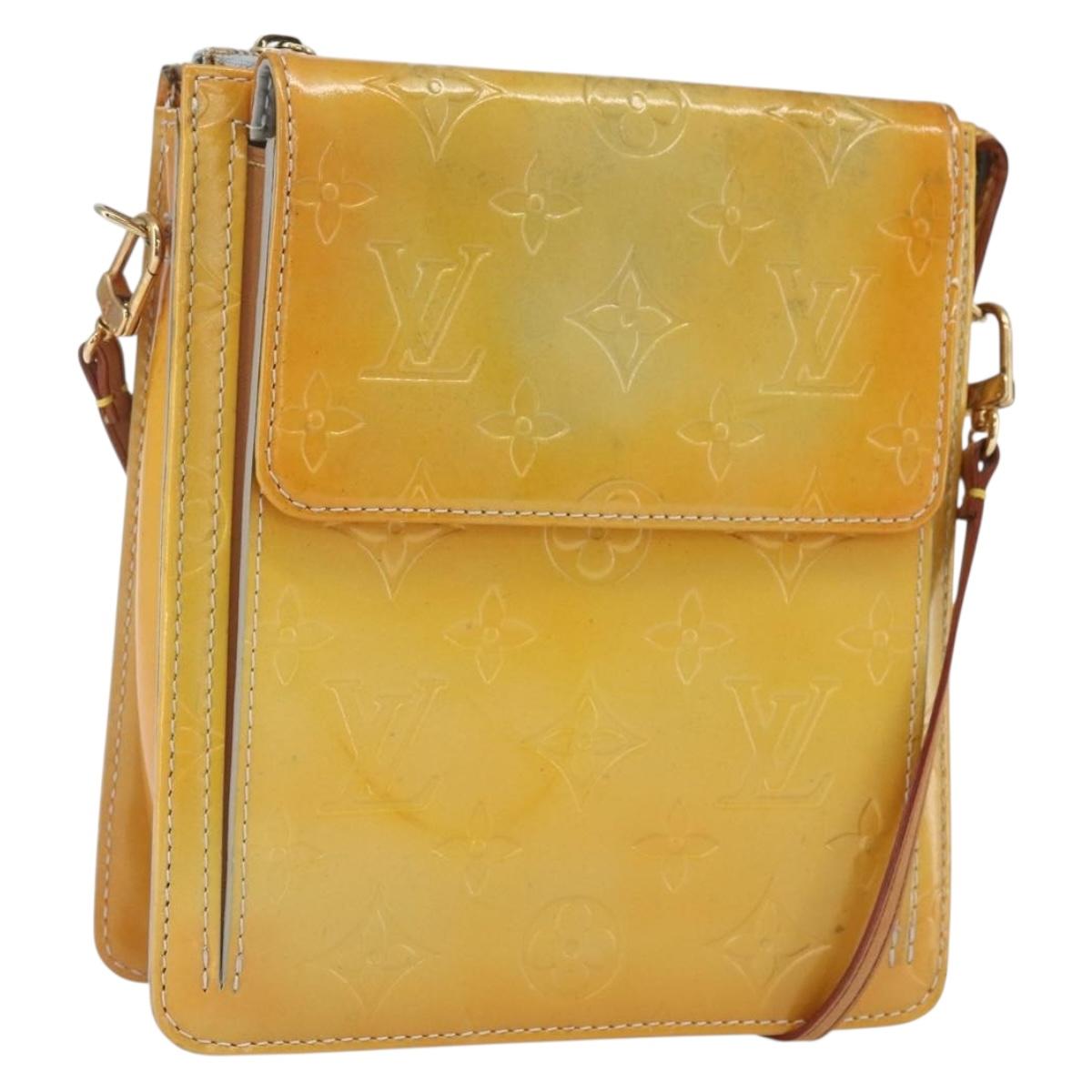 LOUIS VUITTON Monogram Vernis Motto Accessory Pouch Gris M91030 LV Auth 167946