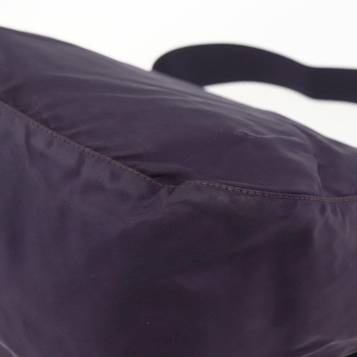 PRADA Shoulder Bag Nylon Purple Silver Auth 167957