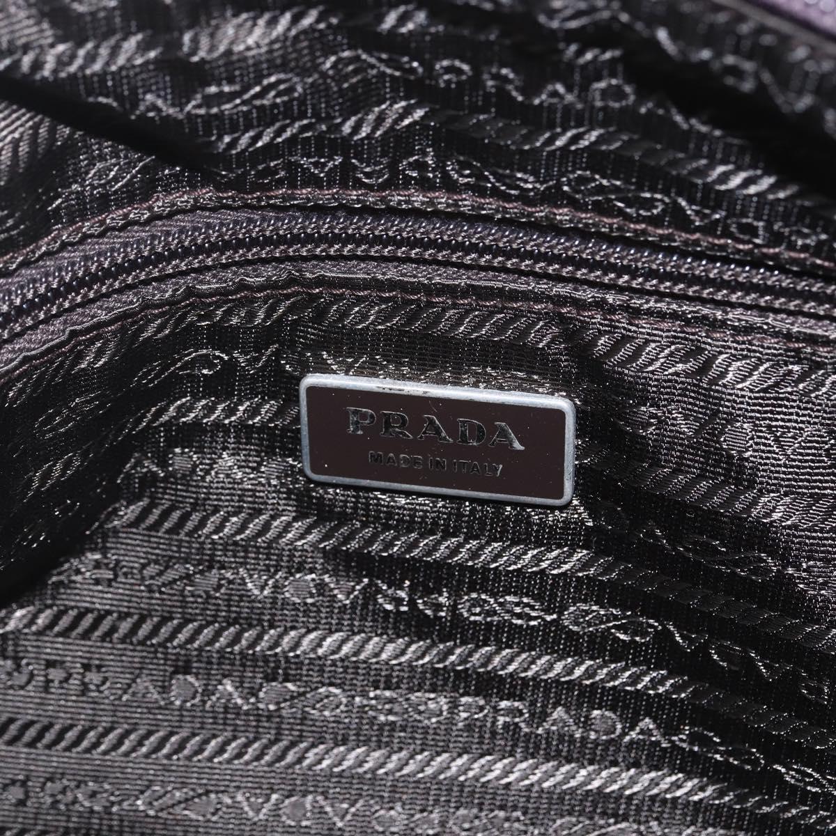 PRADA Shoulder Bag Nylon Purple Silver Auth 167957