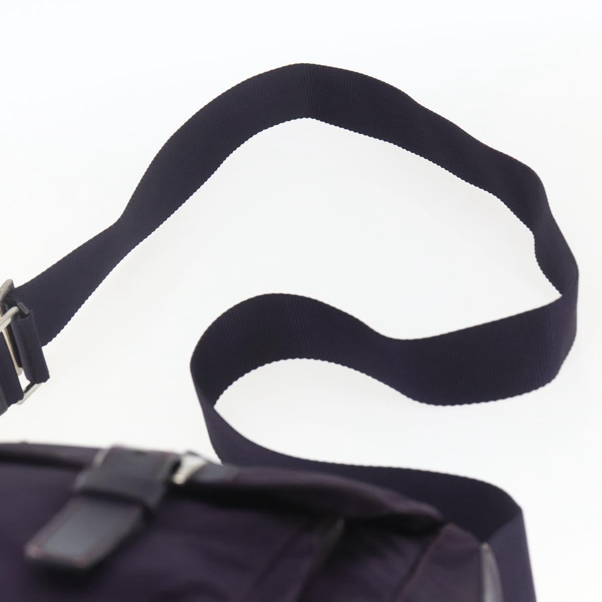 PRADA Shoulder Bag Nylon Purple Silver Auth 167957