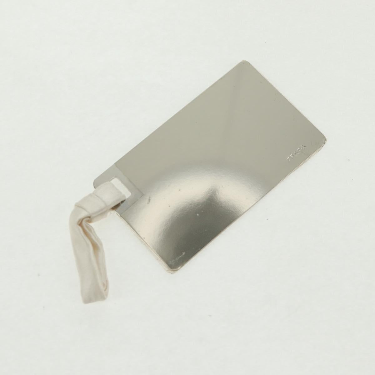 PRADA Hand Bag Satin Champagne Gold Silver Auth 167973V