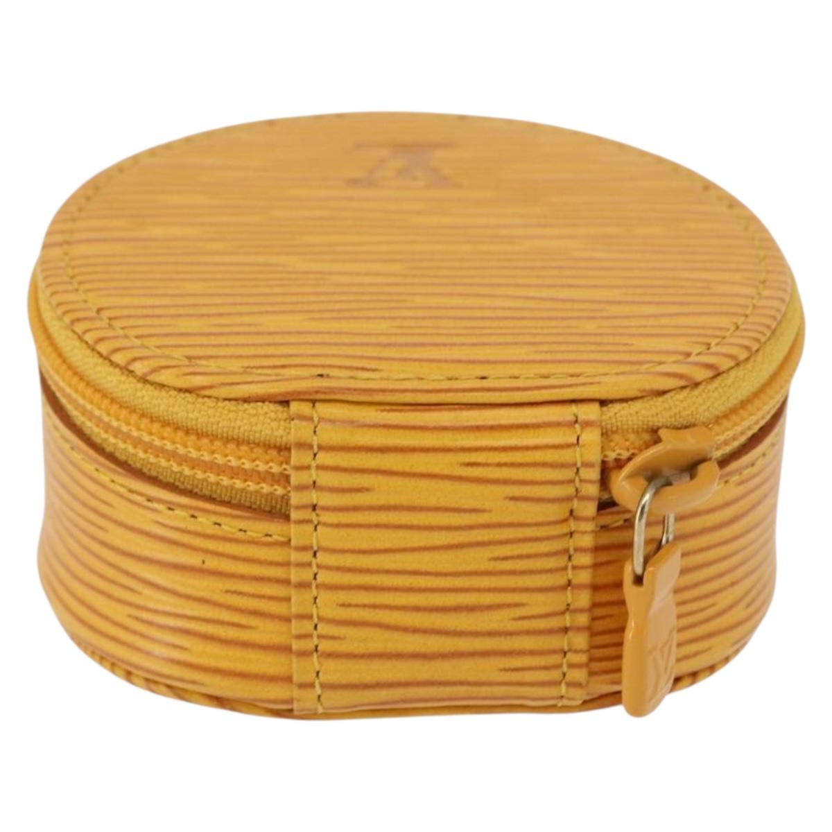 LOUIS VUITTON Epi Ecrin Bijoux8 Jewelry Box Yellow M48229 LV Auth 167974