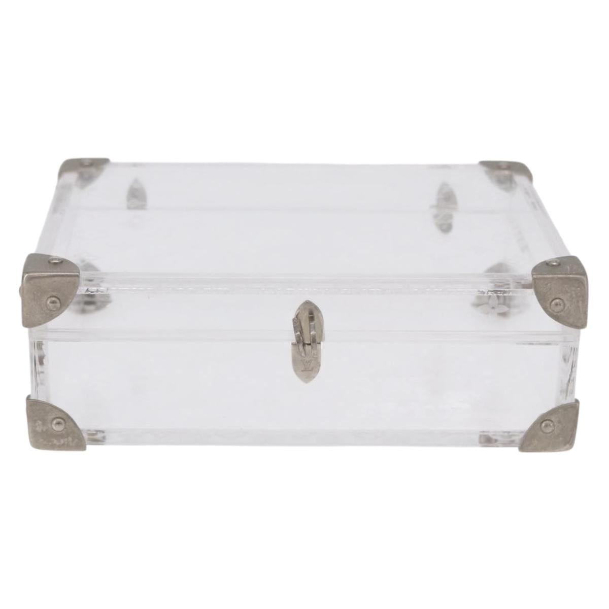 LOUIS VUITTON Monogram Love Message Mini Trunk Plastic Clear M99079 Auth 167975