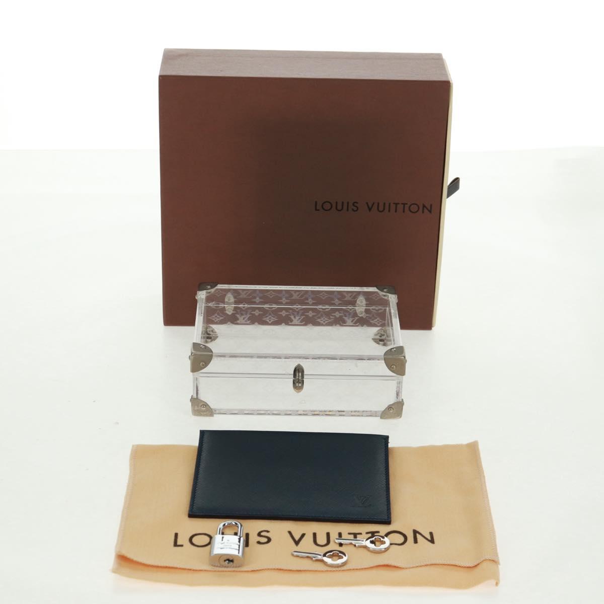 LOUIS VUITTON Monogram Love Message Mini Trunk Plastic Clear M99079 Auth 167975V