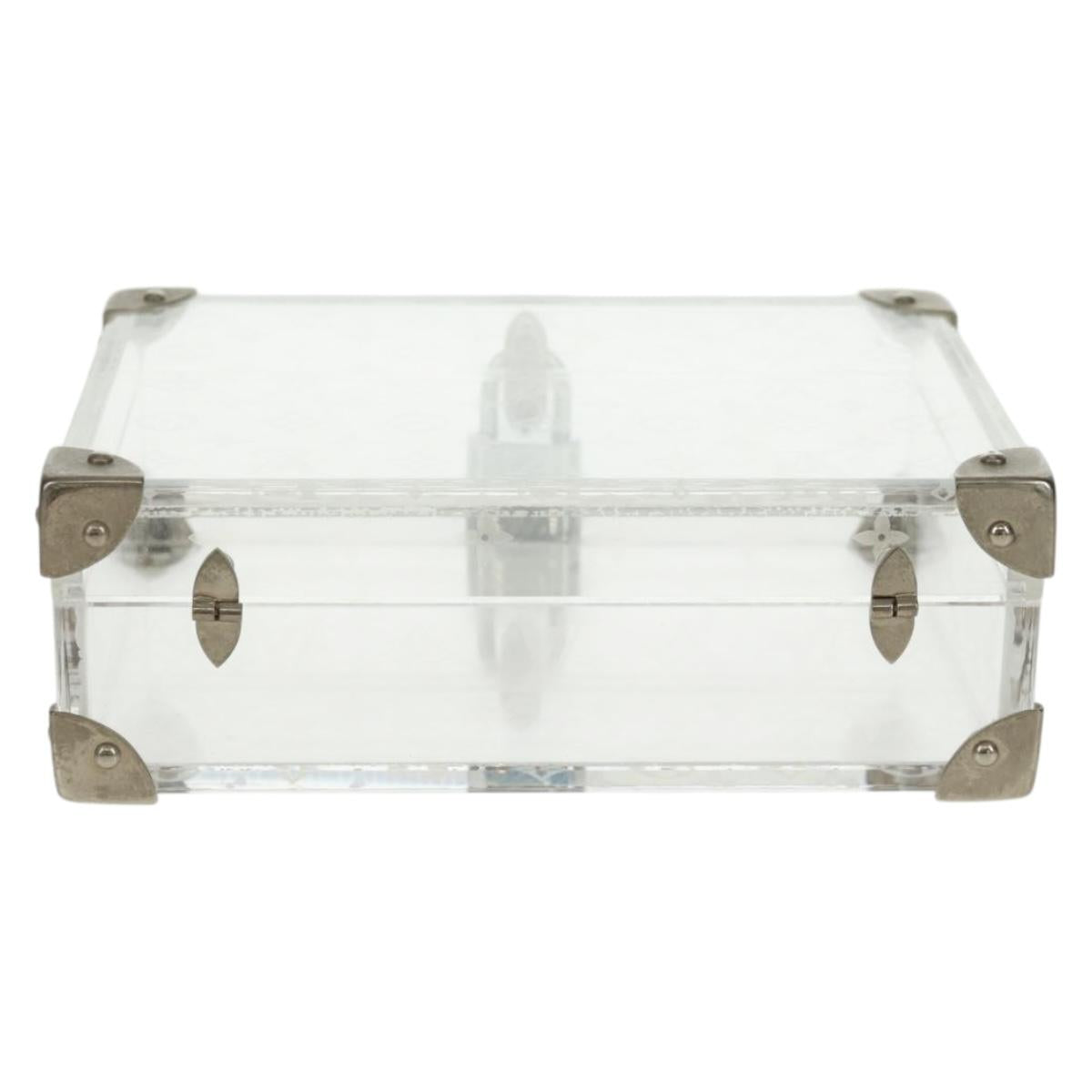 LOUIS VUITTON Monogram Love Message Mini Trunk Plastic Clear M99079 Auth 167975V