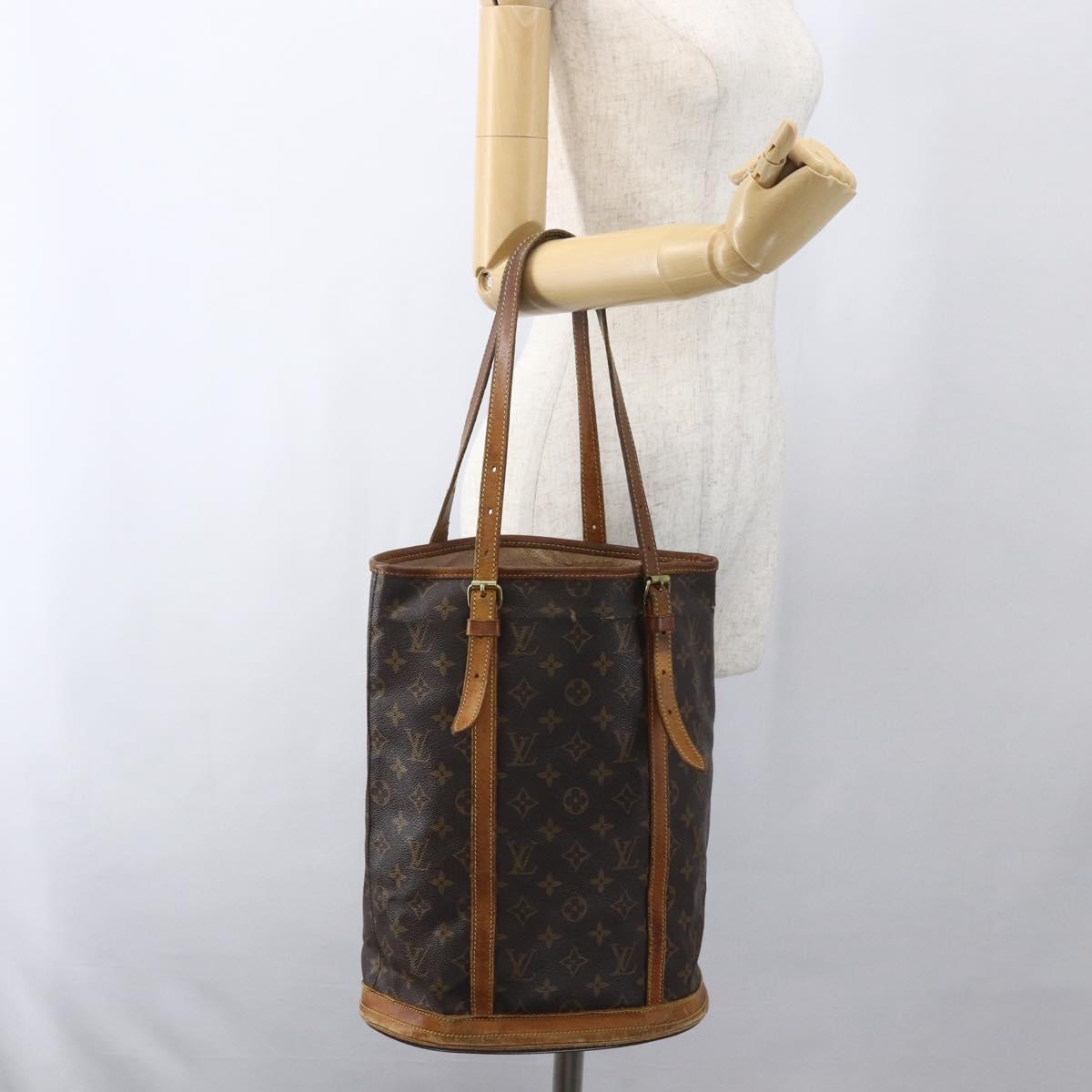 LOUIS VUITTON Monogram Bucket GM Shoulder Bag M42236 LV Auth 168011