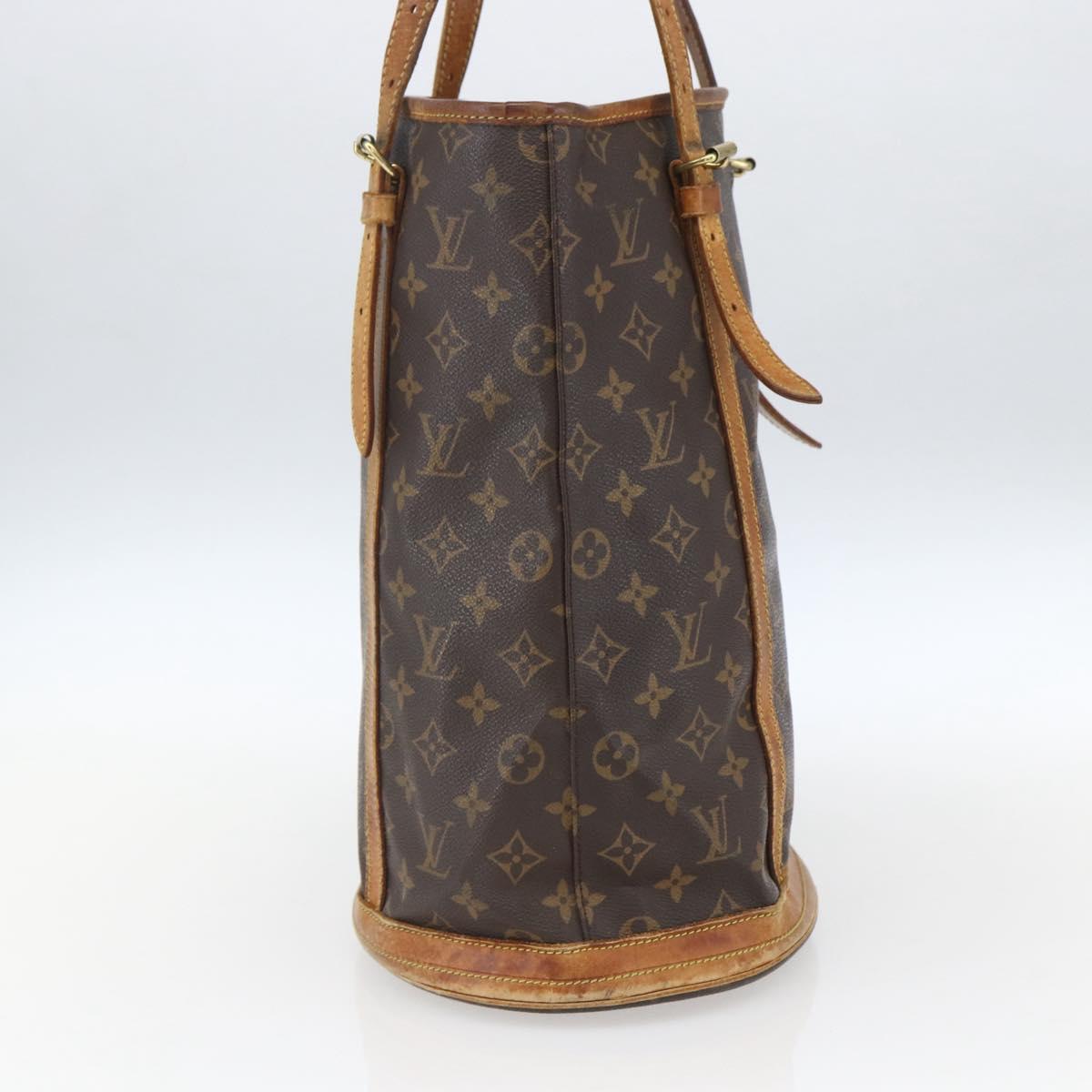 LOUIS VUITTON Monogram Bucket GM Shoulder Bag M42236 LV Auth 168011