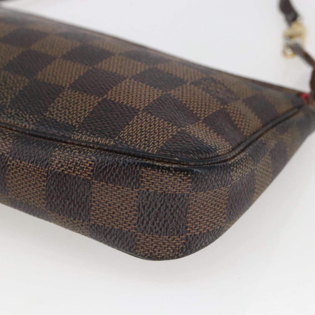 LOUIS VUITTON Damier Ebene Pochette Accessoires Pouch N41206 LV Auth 168013