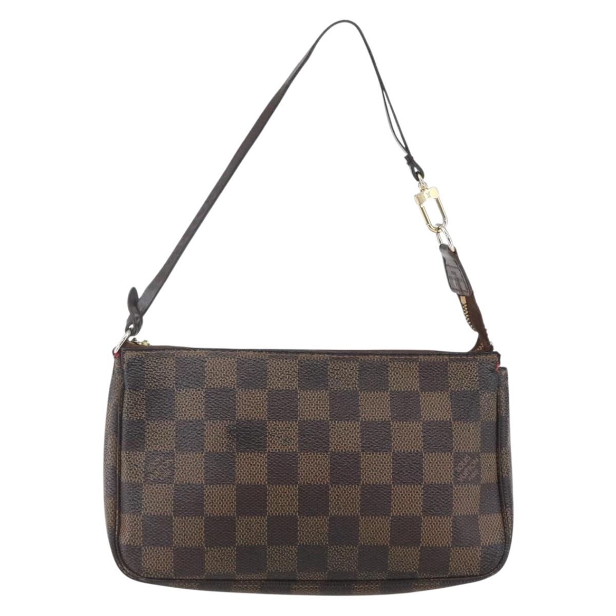 LOUIS VUITTON Damier Ebene Pochette Accessoires Pouch N41206 LV Auth 168013