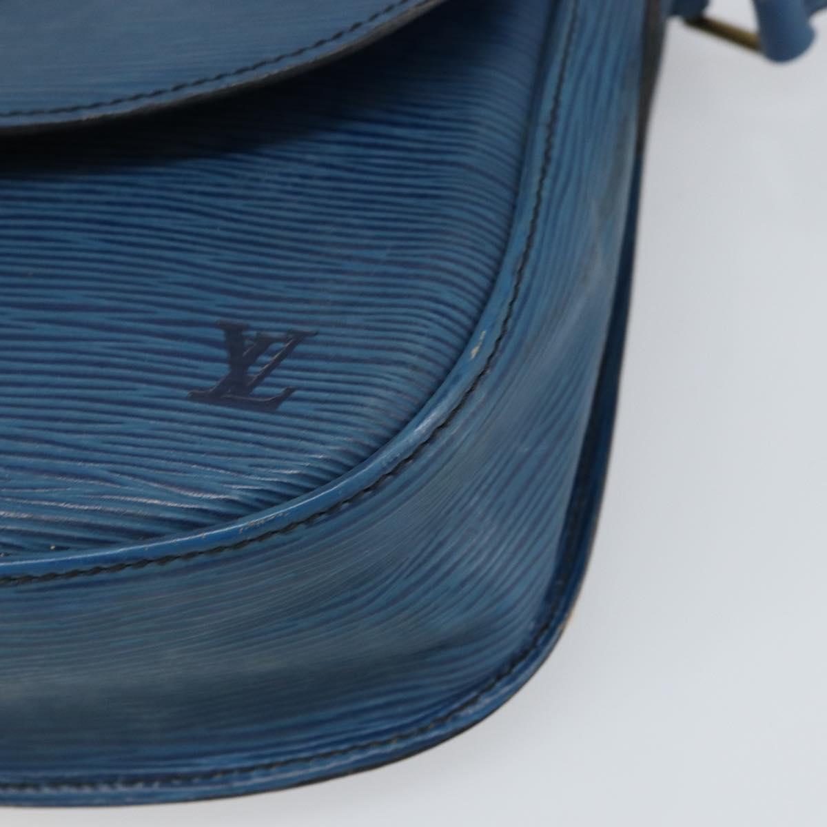 LOUIS VUITTON Epi Saint Cloud GM Shoulder Bag Toledo Blue M52195 LV Auth 168028