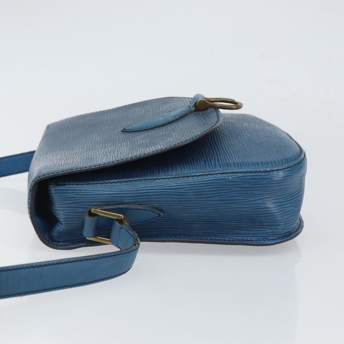 LOUIS VUITTON Epi Saint Cloud GM Shoulder Bag Toledo Blue M52195 LV Auth 168028