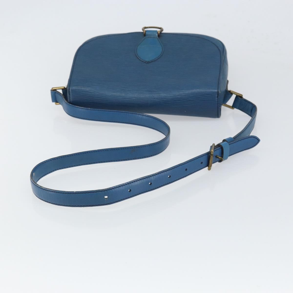 LOUIS VUITTON Epi Saint Cloud GM Shoulder Bag Toledo Blue M52195 LV Auth 168028