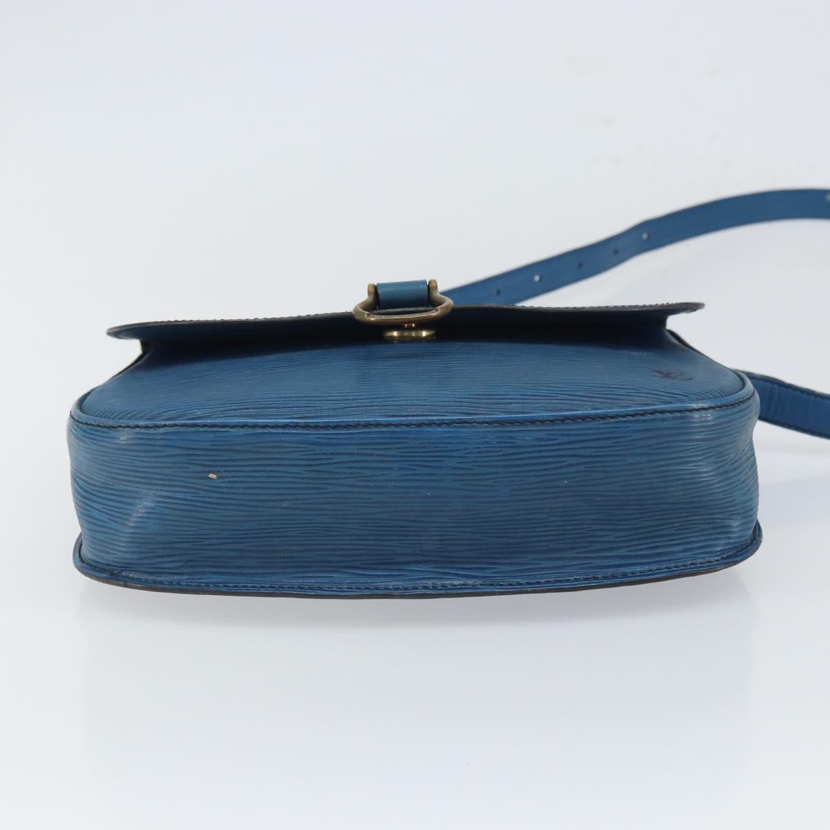 LOUIS VUITTON Epi Saint Cloud GM Shoulder Bag Toledo Blue M52195 LV Auth 168028