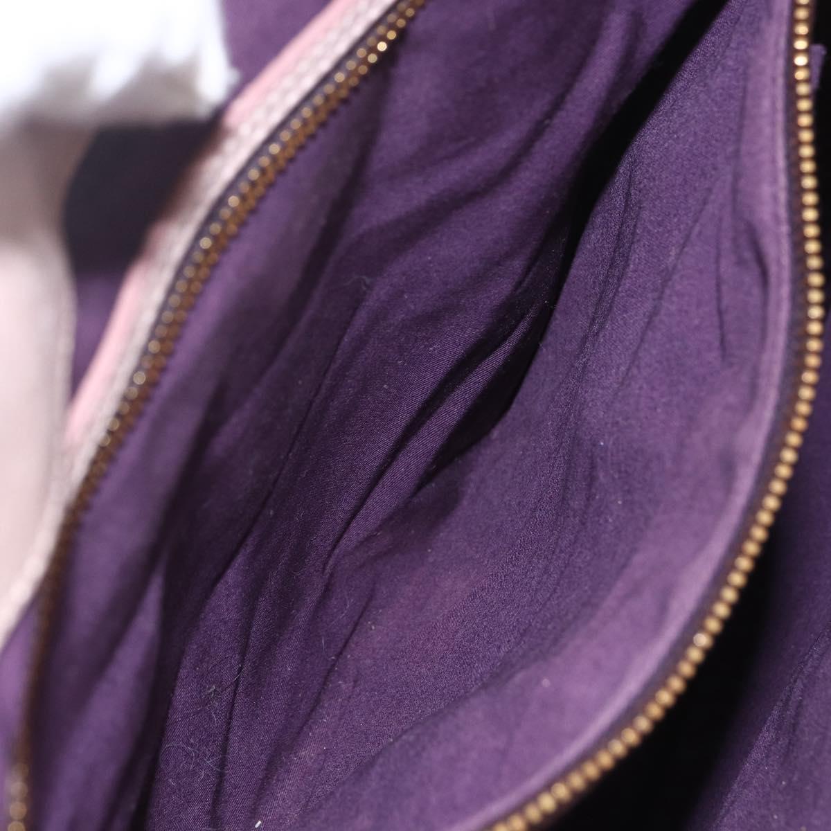 Miu Miu Matelasse Shoulder Bag Leather 2way Pink Gold Auth 168029