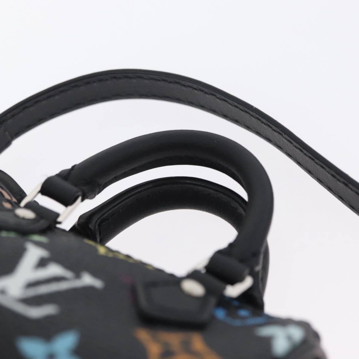 LOUIS VUITTON Multicolor Micro Speedy Bag Charm Black M02459 LV Auth 168038SM