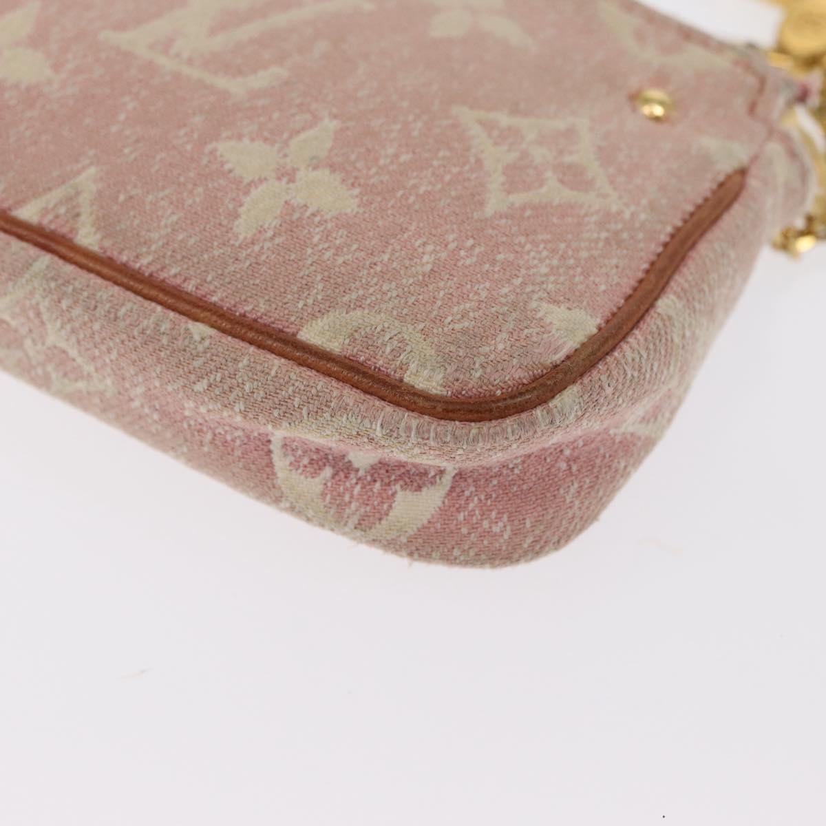 LOUIS VUITTON Monogram Jaguar Micro Pouches Coin Purse Pink M81176 Auth 168045