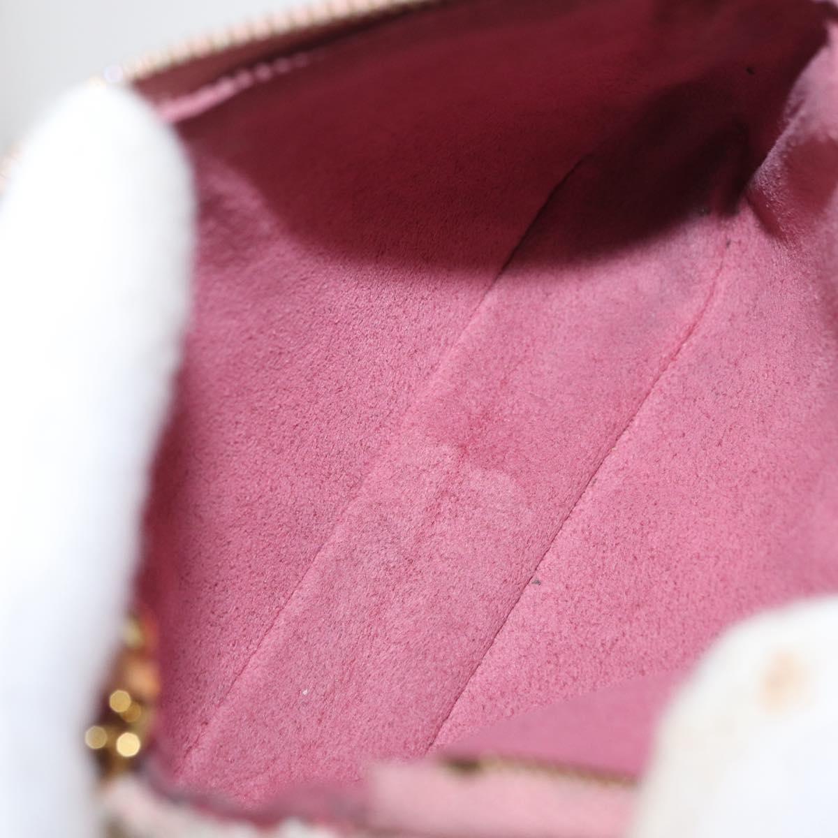 LOUIS VUITTON Monogram Jaguar Micro Pouches Coin Purse Pink M81176 Auth 168045
