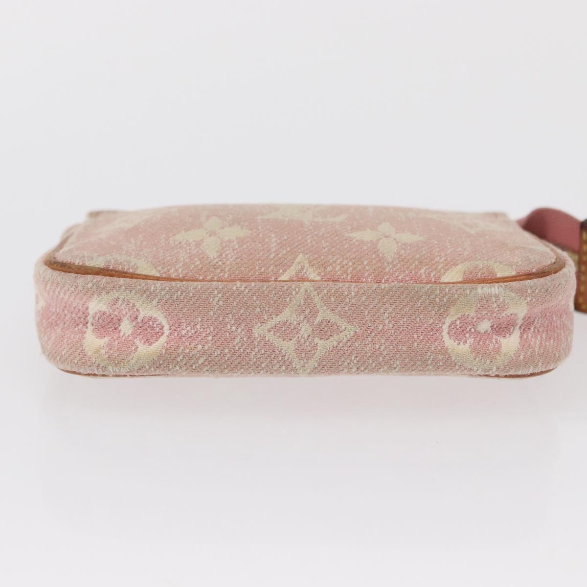 LOUIS VUITTON Monogram Jaguar Micro Pouches Coin Purse Pink M81176 Auth 168045