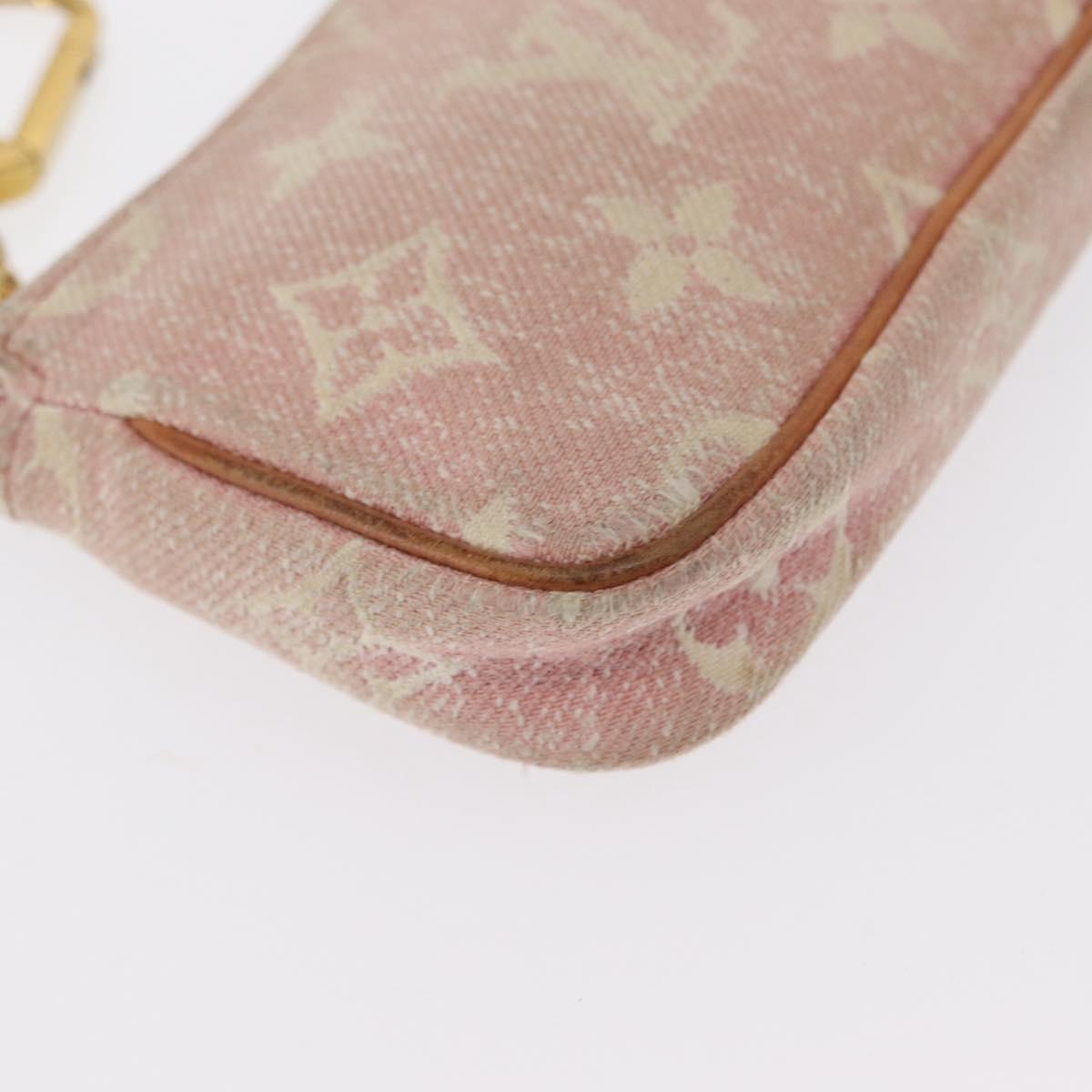 LOUIS VUITTON Monogram Jaguar Micro Pouches Coin Purse Pink M81176 Auth 168045