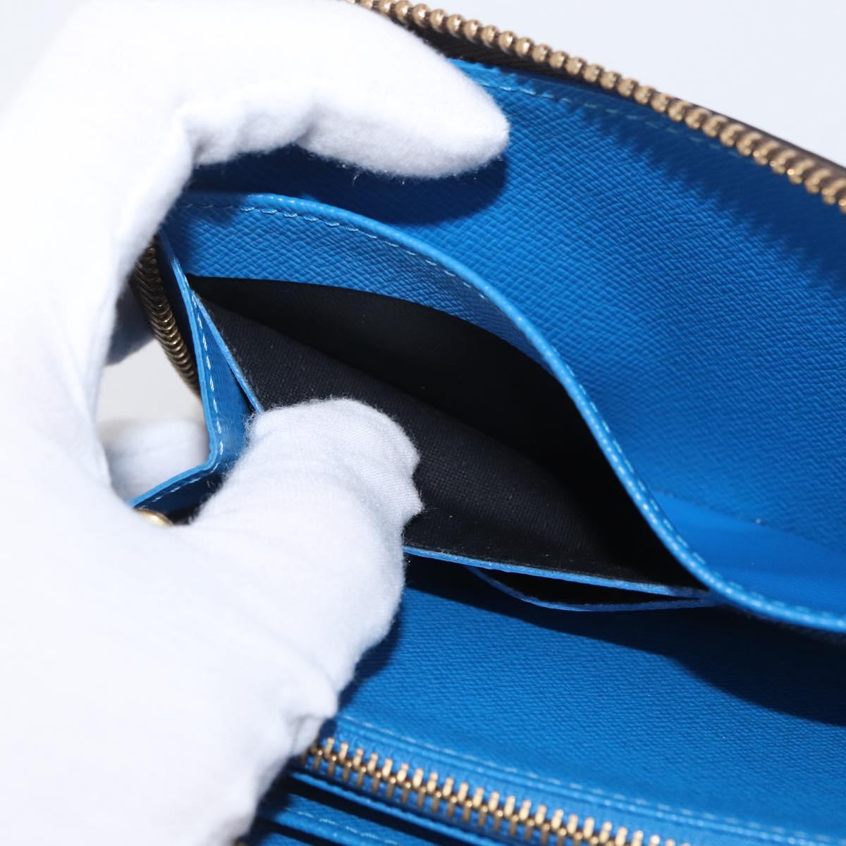 LOUIS VUITTON Monogram Yayoi Kusama Zippy Wallet Blue M60448 LV Auth 168048SAV