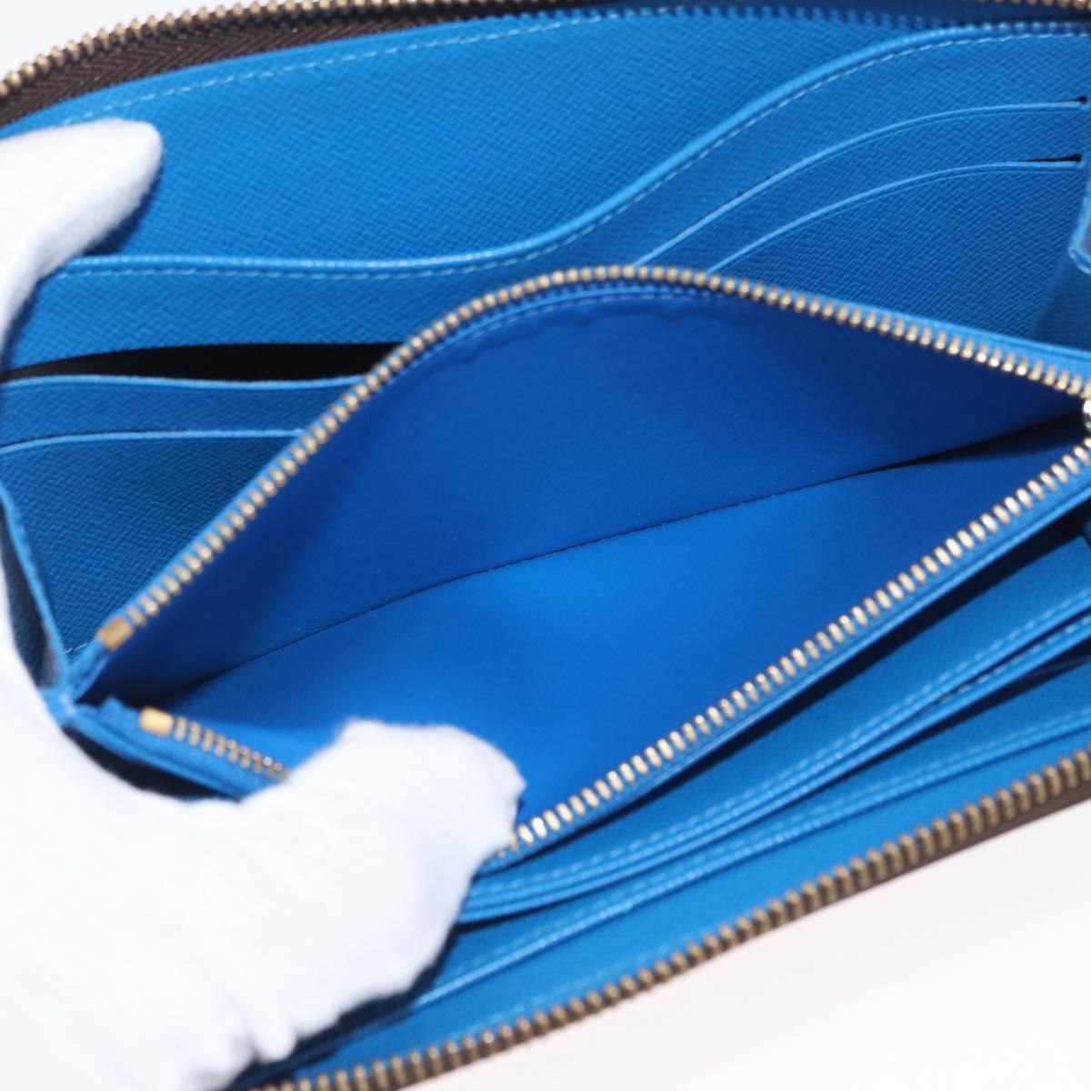 LOUIS VUITTON Monogram Yayoi Kusama Zippy Wallet Blue M60448 LV Auth 168048SAV
