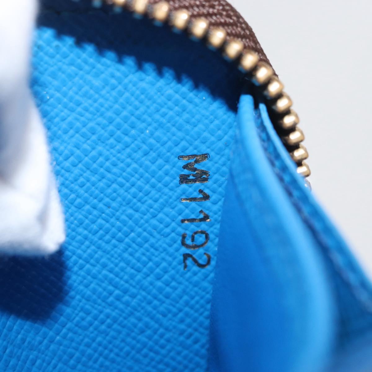 LOUIS VUITTON Monogram Yayoi Kusama Zippy Wallet Blue M60448 LV Auth 168048SAV