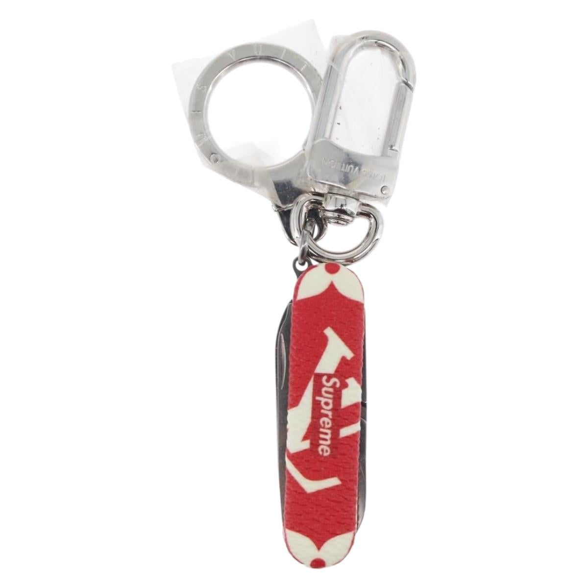 LOUIS VUITTON Monogram LV x Supreme Pocket Knife Key Chain MP2070 Auth 168051SM