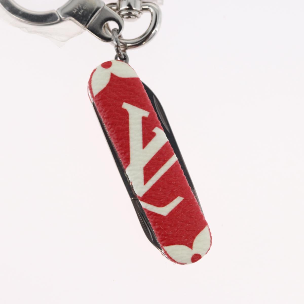 LOUIS VUITTON Monogram LV x Supreme Pocket Knife Key Chain MP2070 Auth 168051SM