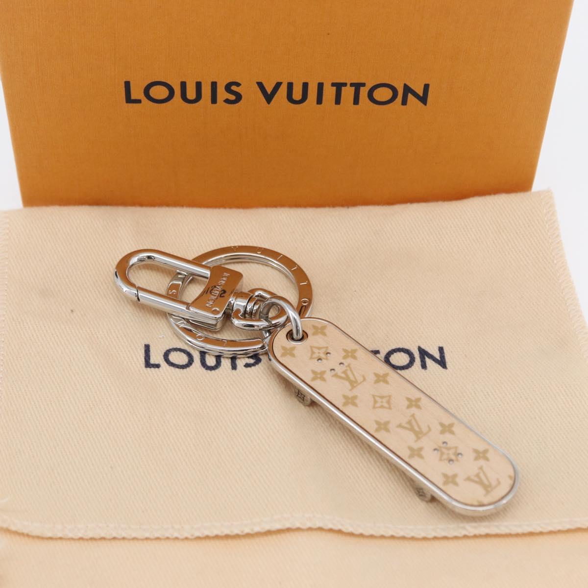 LOUIS VUITTON Porte Cres Skate Board Charm metal Beige MP3135 LV Auth 168052M