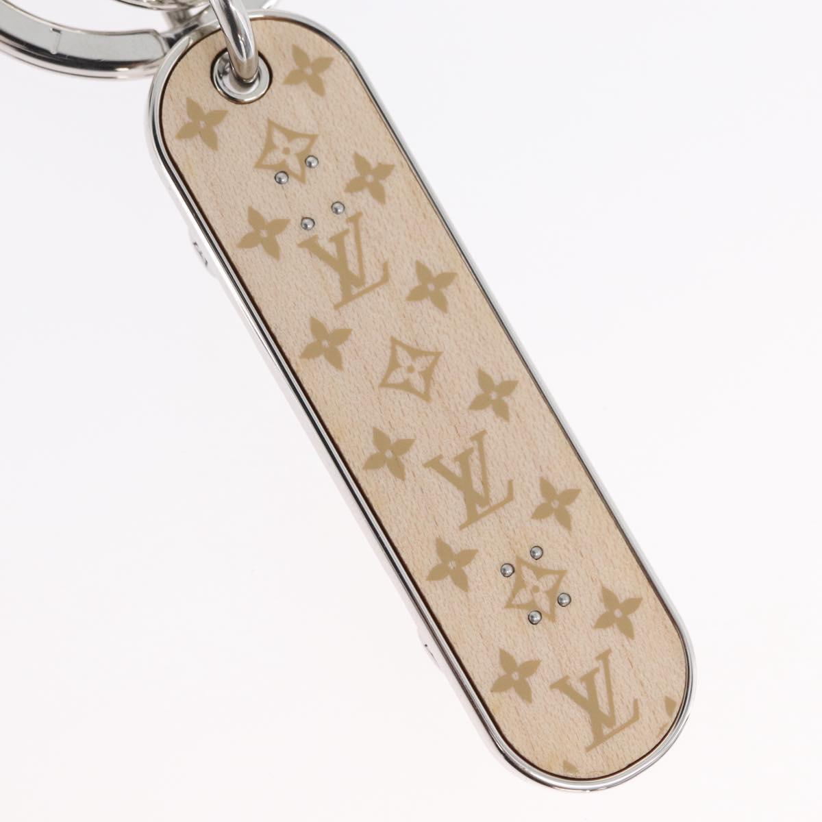 LOUIS VUITTON Porte Cres Skate Board Charm metal Beige MP3135 LV Auth 168052M