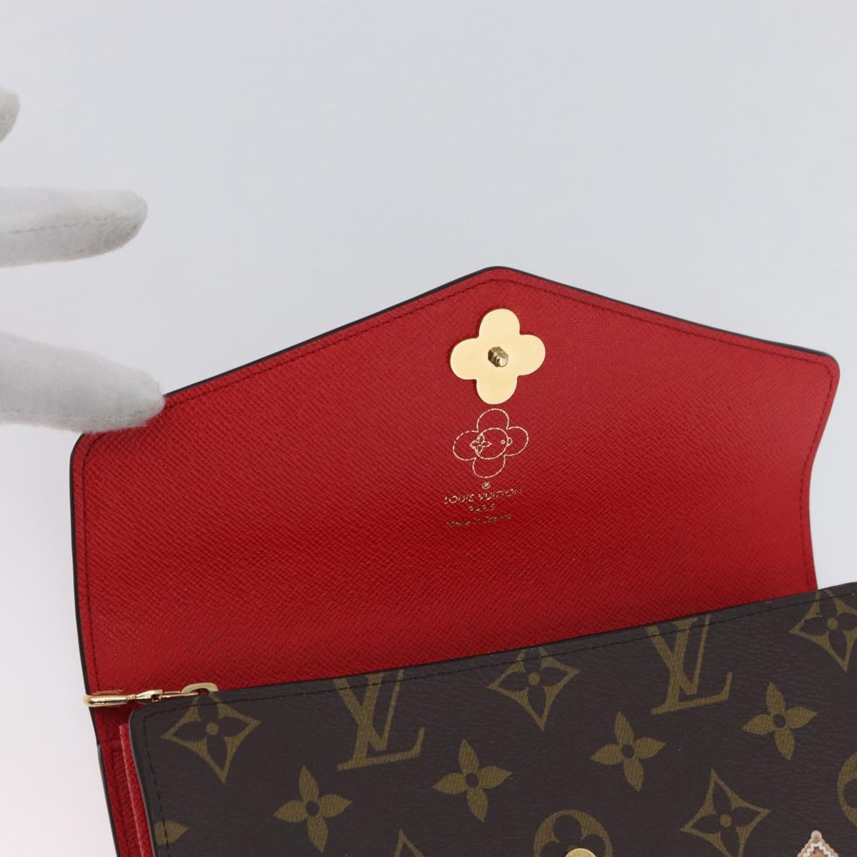 LOUIS VUITTON Monogram Vivienne Portefeuille Sarah Wallet M12207 Auth 168055SM