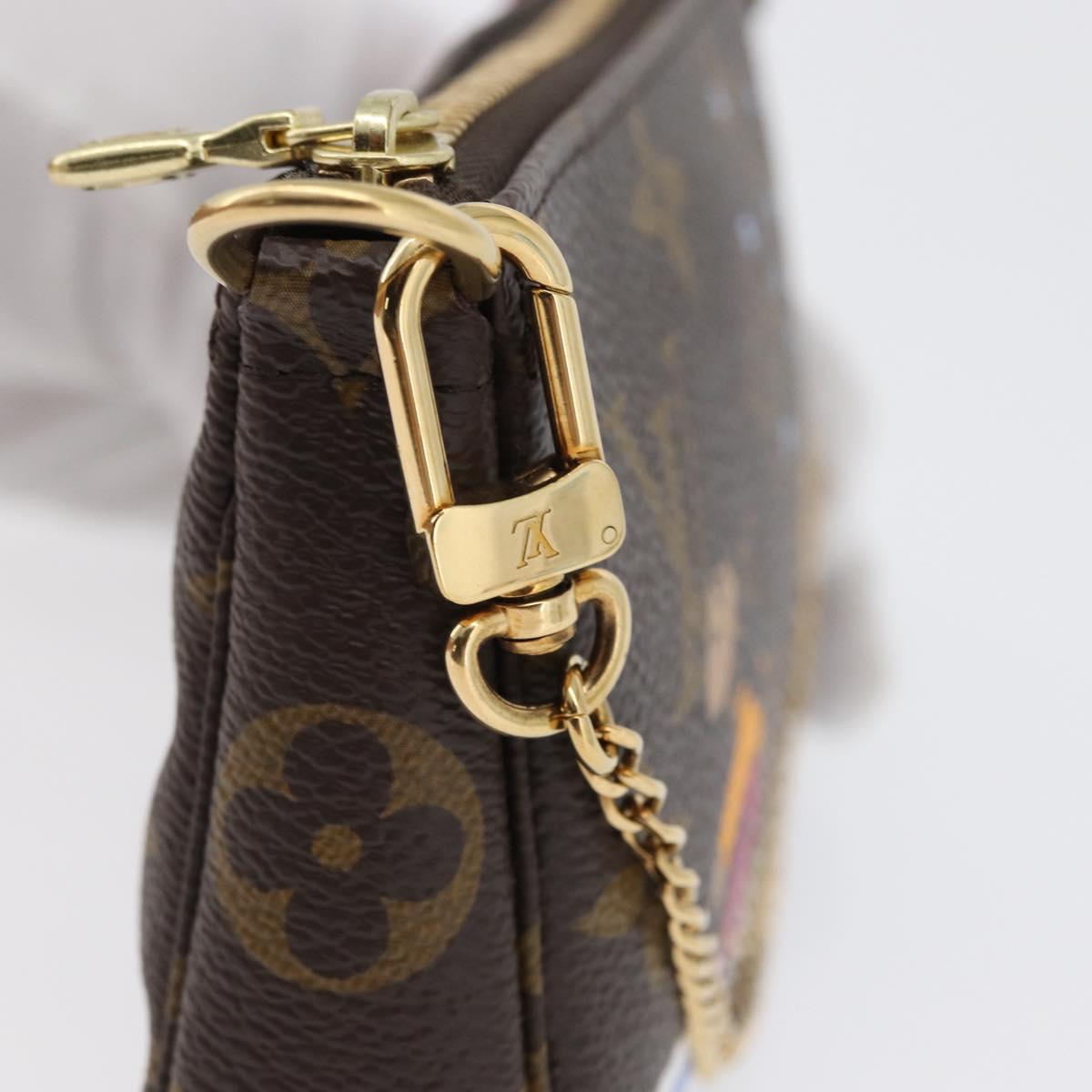 LOUIS VUITTON Monogram Ski Bear Mini Pochette Accessoires Pouch M67769 168066SAM