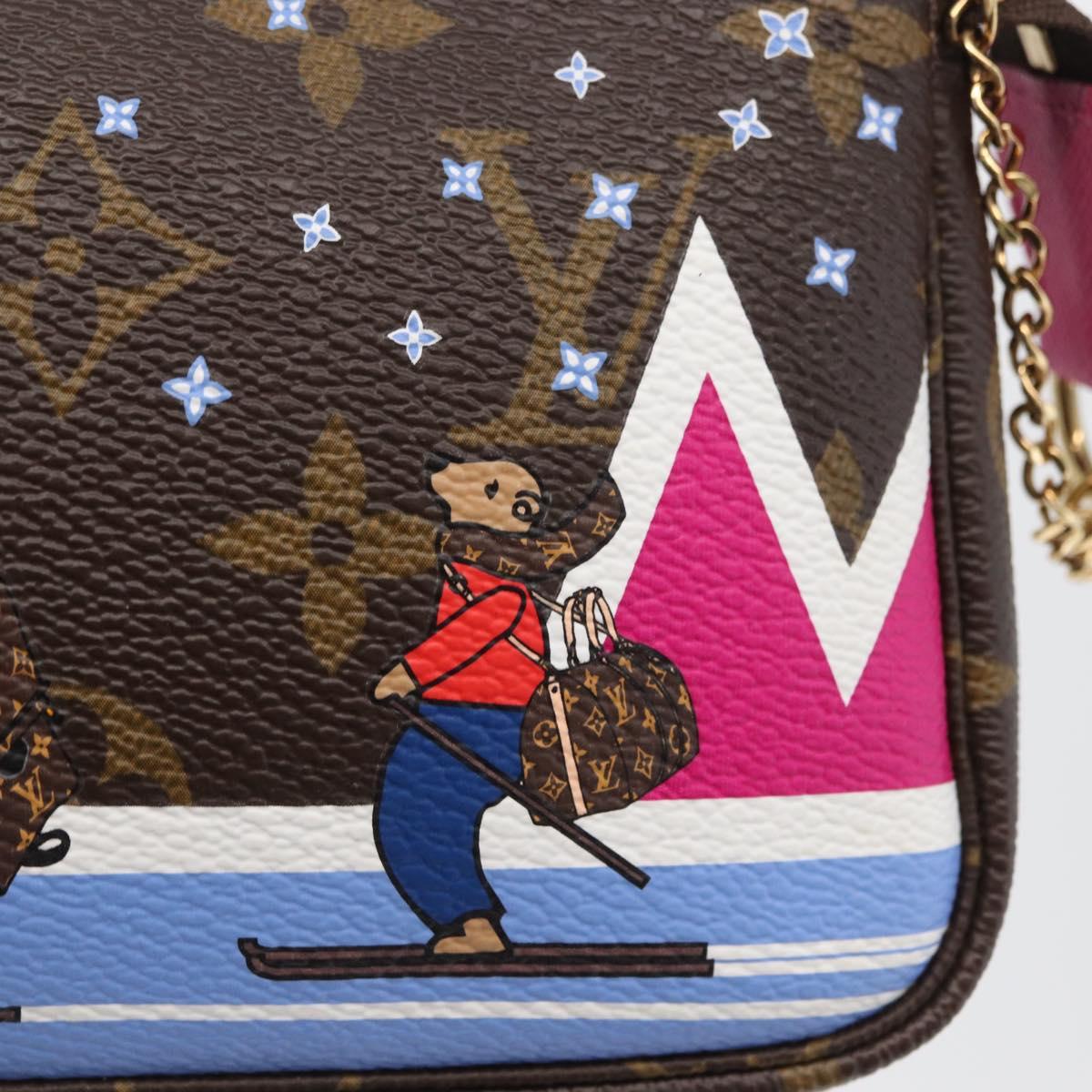 LOUIS VUITTON Monogram Ski Bear Mini Pochette Accessoires Pouch M67769 168066SAM