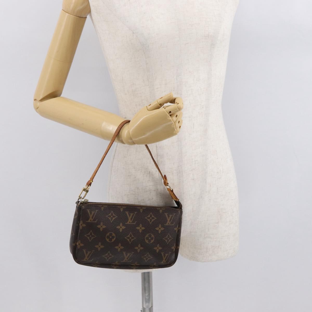 LOUIS VUITTON Monogram Pochette Accessoires Pouch M51980 LV Auth 168075