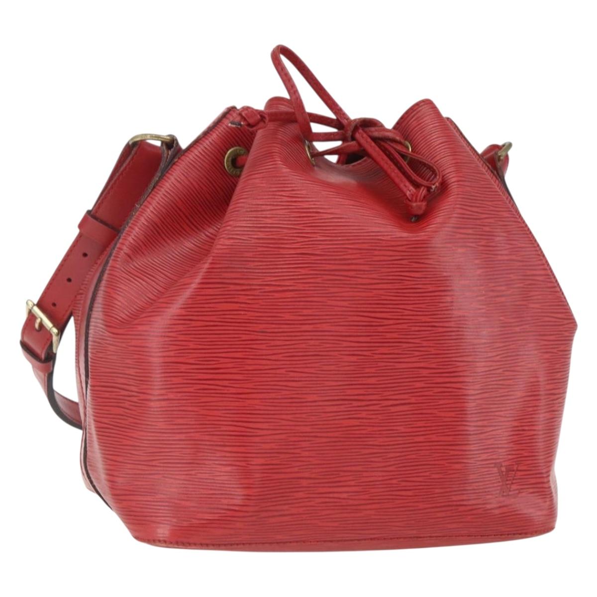 LOUIS VUITTON Epi Petit Noe Shoulder Bag Red M44107 LV Auth 168076
