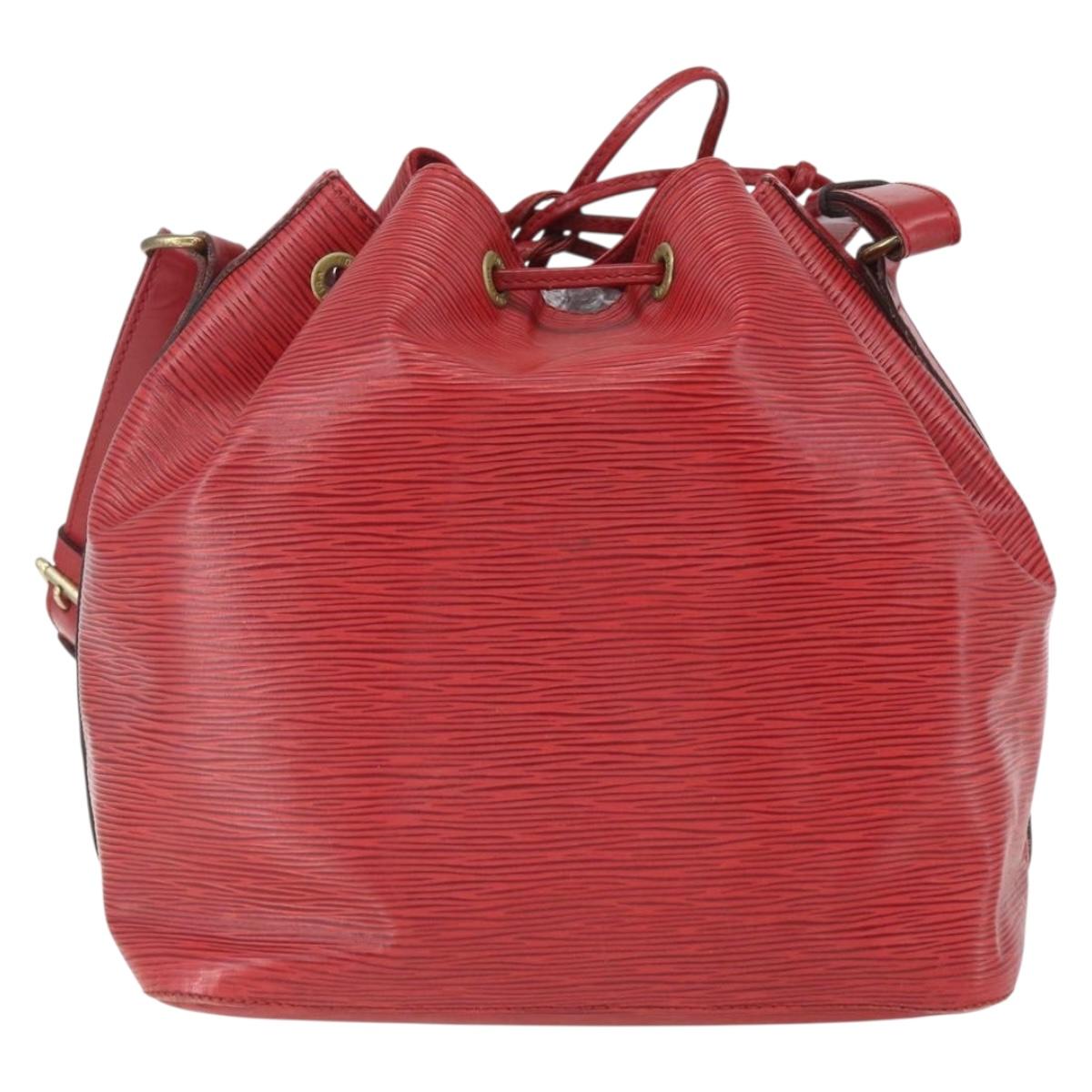LOUIS VUITTON Epi Petit Noe Shoulder Bag Red M44107 LV Auth 168076