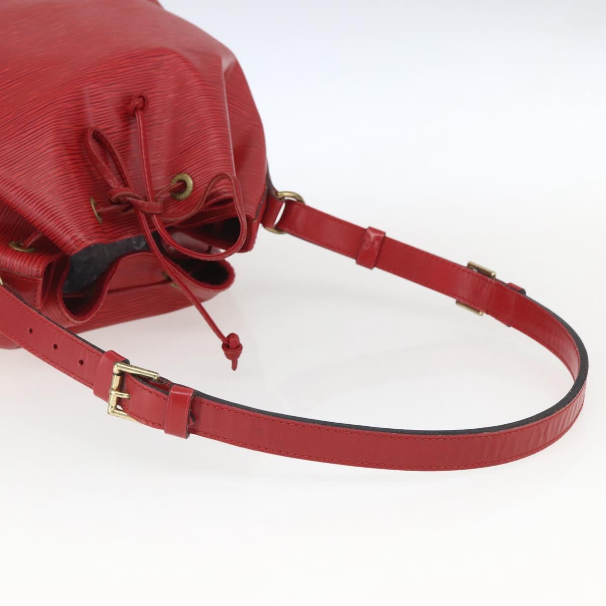 LOUIS VUITTON Epi Petit Noe Shoulder Bag Red M44107 LV Auth 168076
