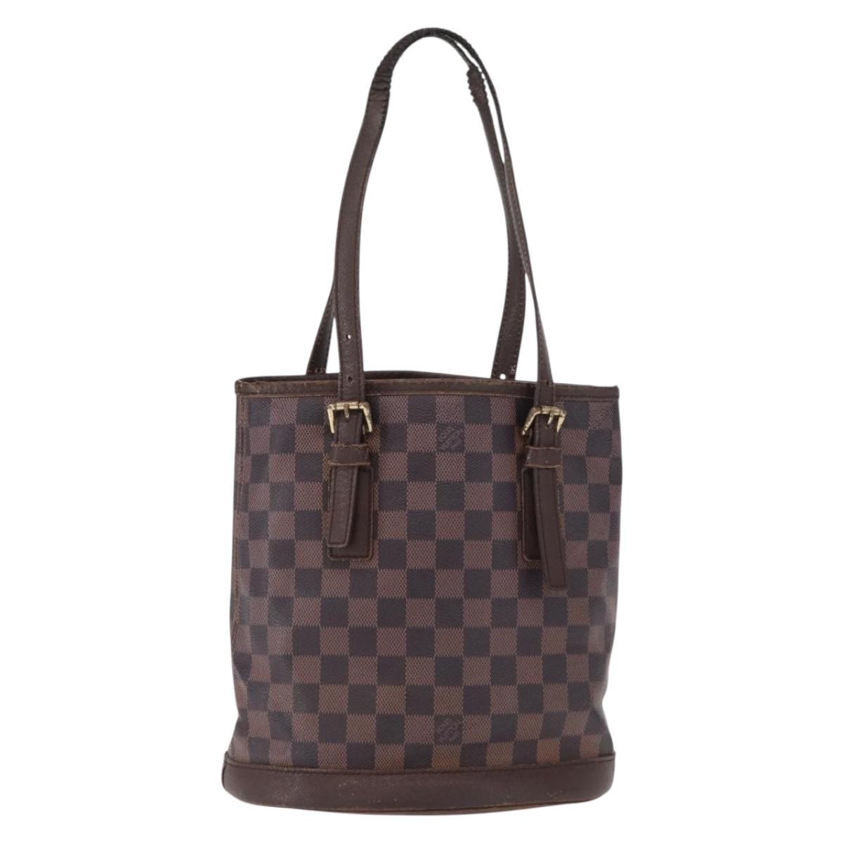 LOUIS VUITTON Damier Ebene Marais Shoulder Bag N42240 LV Auth 168079