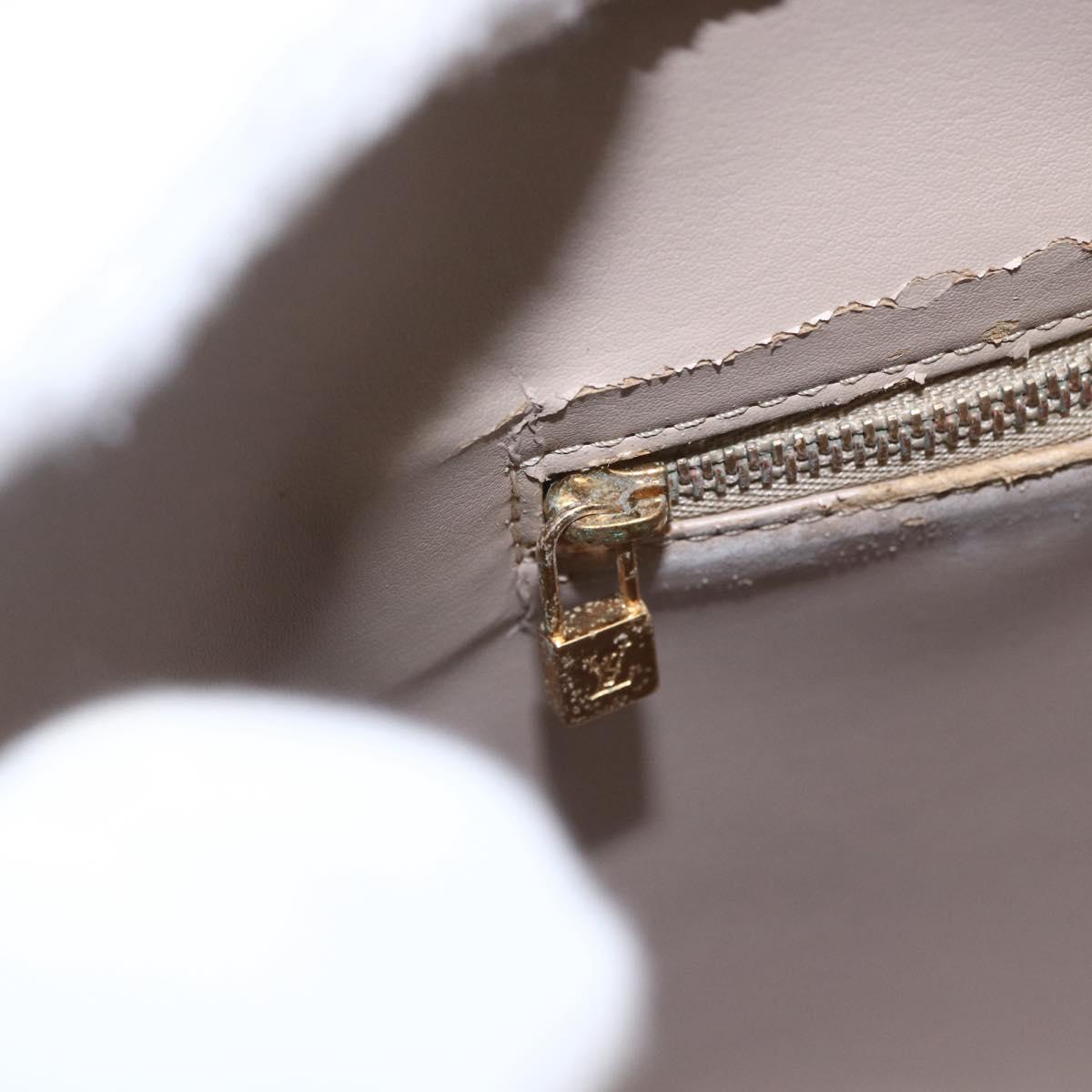 LOUIS VUITTON Monogram Vernis Houston Hand Bag Beige M91004 LV Auth 168098