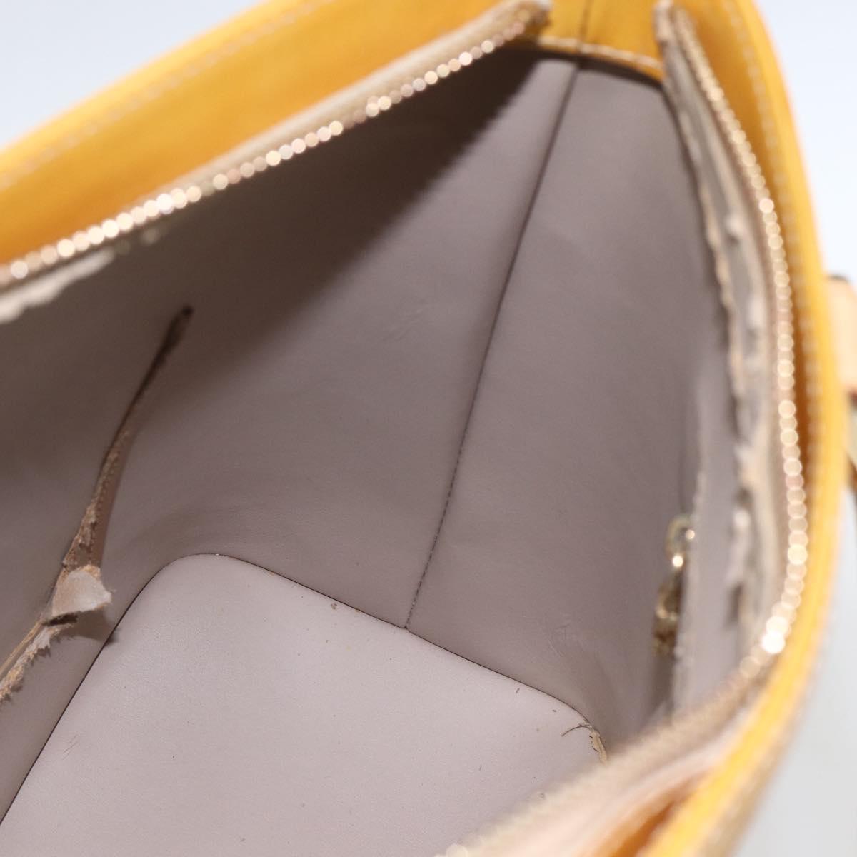 LOUIS VUITTON Monogram Vernis Houston Hand Bag Beige M91004 LV Auth 168098